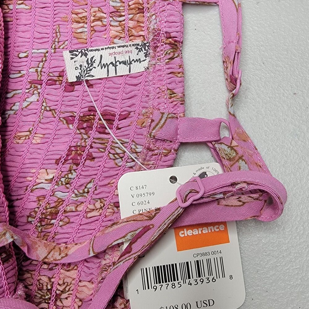 Free People Dress Size L Heat Wave Pink New with Tag Lightweight Flowy Midi Maxi - Picture 14 of 17